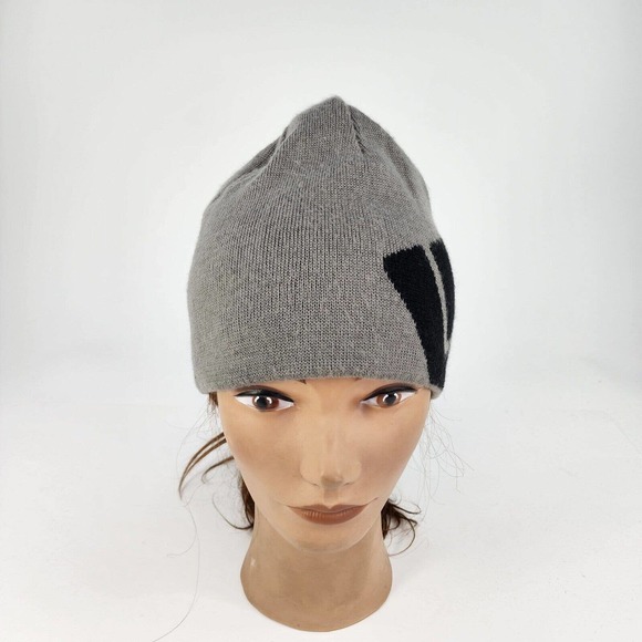 Burton Beanie Hat OS Knit Snowboarding Skiing Logo Black & Gray Snow hat - Picture 3 of 9